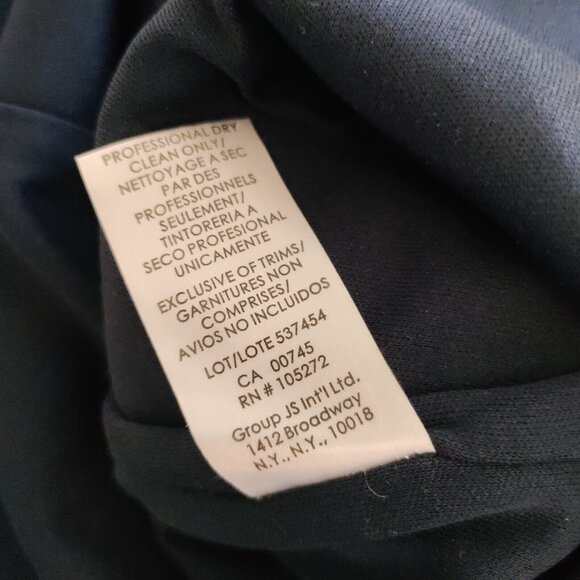 JS Collections Bow Detail Midi Dress Navy Blue Mesh Top Size 10 NWT - Picture 4 of 13